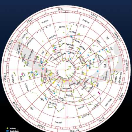Veľká mapa hviezdnej oblohy M20