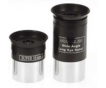 Sada okulárů TS Optics Super 10mm a 25mm 52° 1,25″ Reversed Kellner