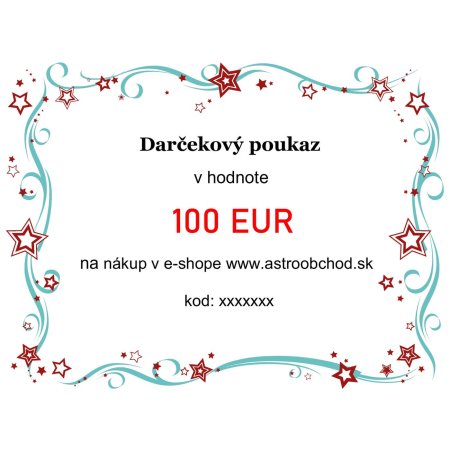 Elektronicky darcekovy poukaz v hodnote 100EUR