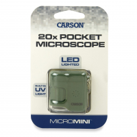 Vreckový mikroskop Carson MicroMini™ 20x LED+UV Zelený