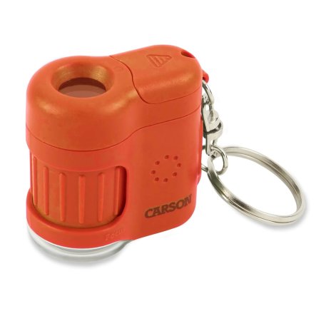 Vreckovy mikroskop Carson MicroMiniTM 20x LED+UV Oranzovy
