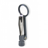 Zvětšovací sklo Carson Lighted MagniGrip™ 4.5x Power 1.1” LED Lighted Magnifier, Precision Tweezers