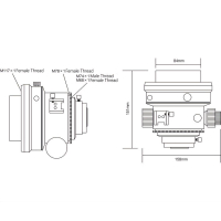 Okulárový výťah TS Optics 3″ Rack and Pinion M117