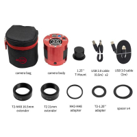 ZWO Color Astro Camera ASI 533MC-PRO cooled, Sensor D= 16 mm, 3.76 µm Pixel Size