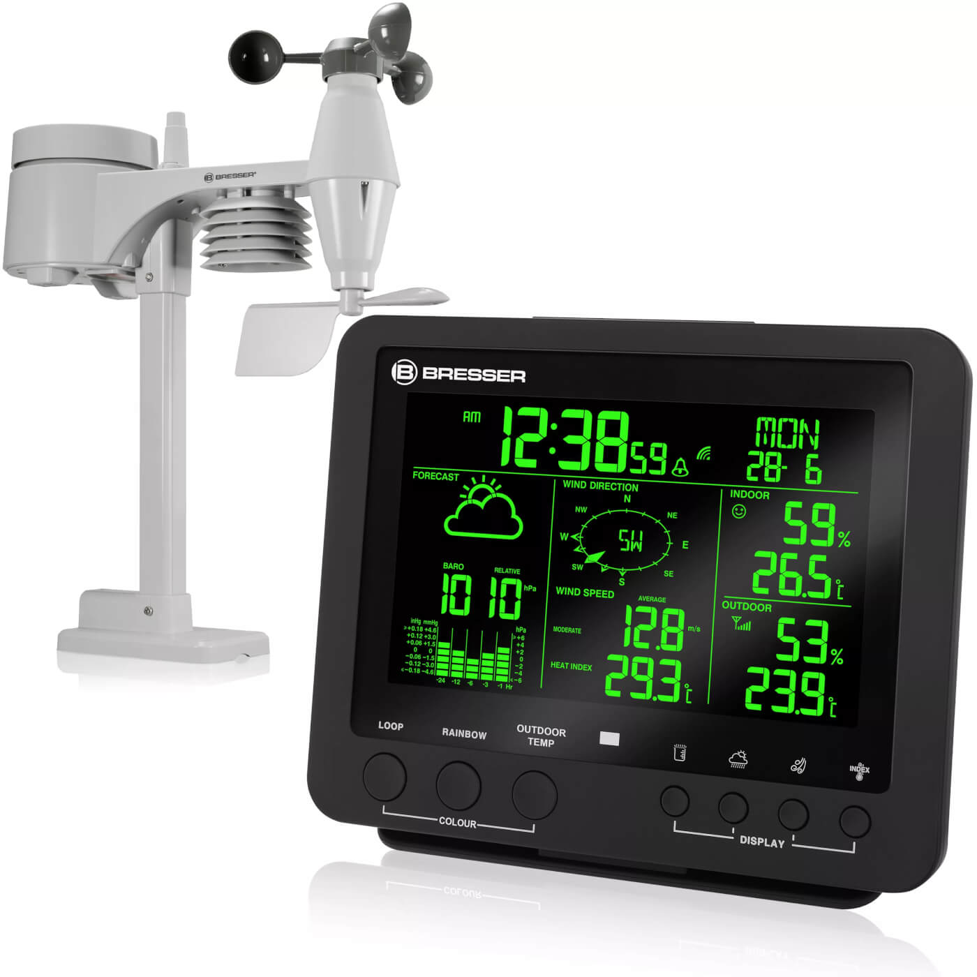 Meteostanica Bresser Professional 256 COLOUR s čidlem 5-v-1