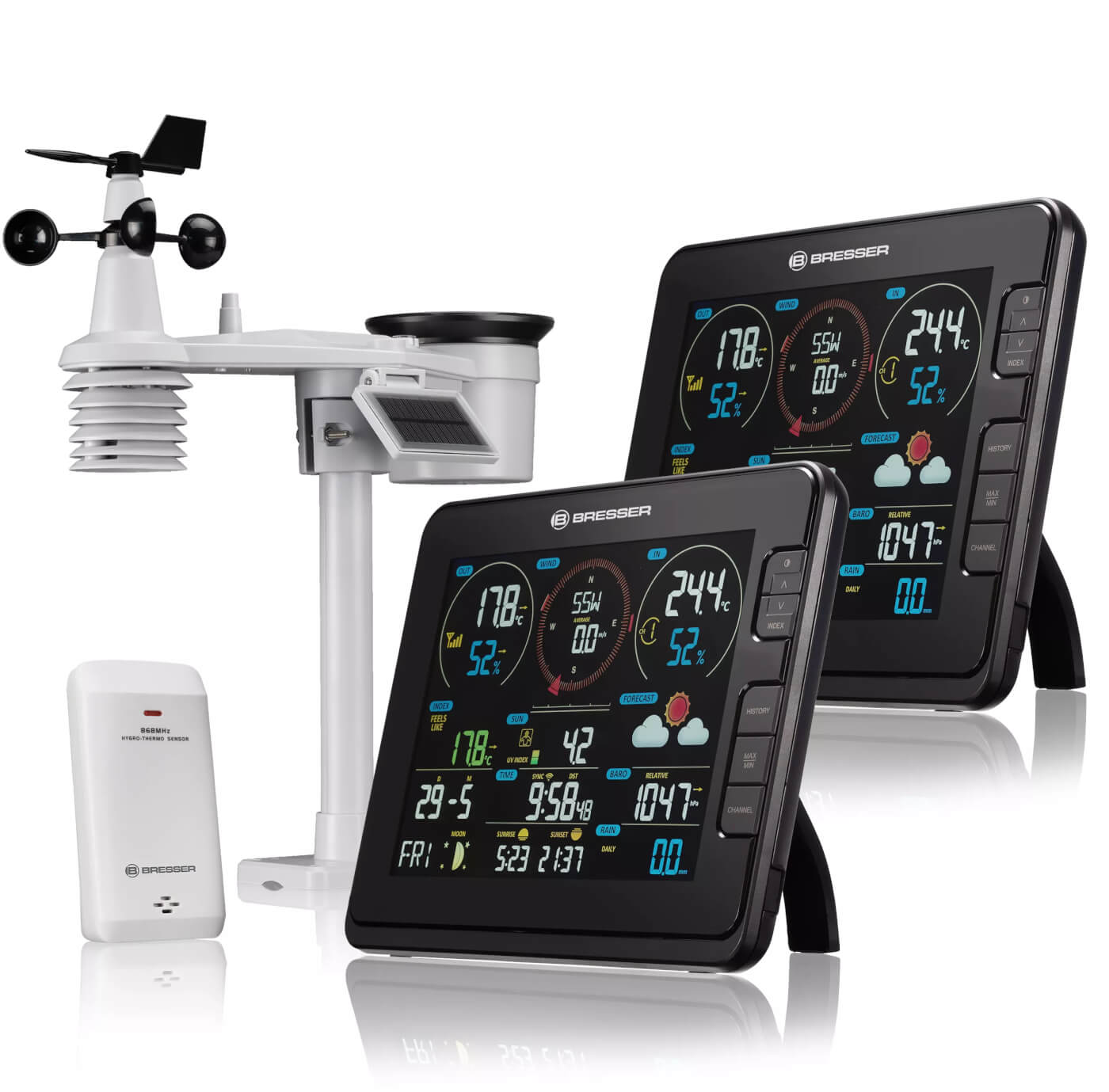 Profesionalna 7-v-1 Wi-Fi meteostanica s