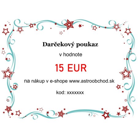 Elektronicky darcekovy poukaz v hodnote 15EUR