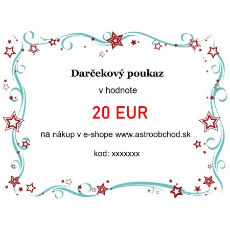 Elektronicky darcekovy poukaz v hodnote 20EUR