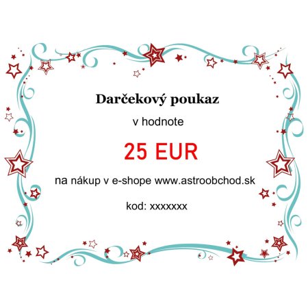 Elektronicky darcekovy poukaz v hodnote 25EUR
