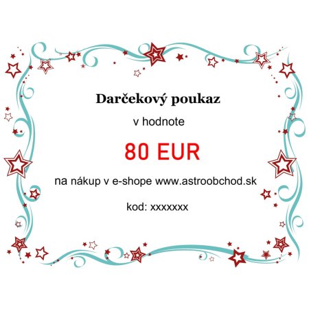 Elektronicky darcekovy poukaz v hodnote 80EUR